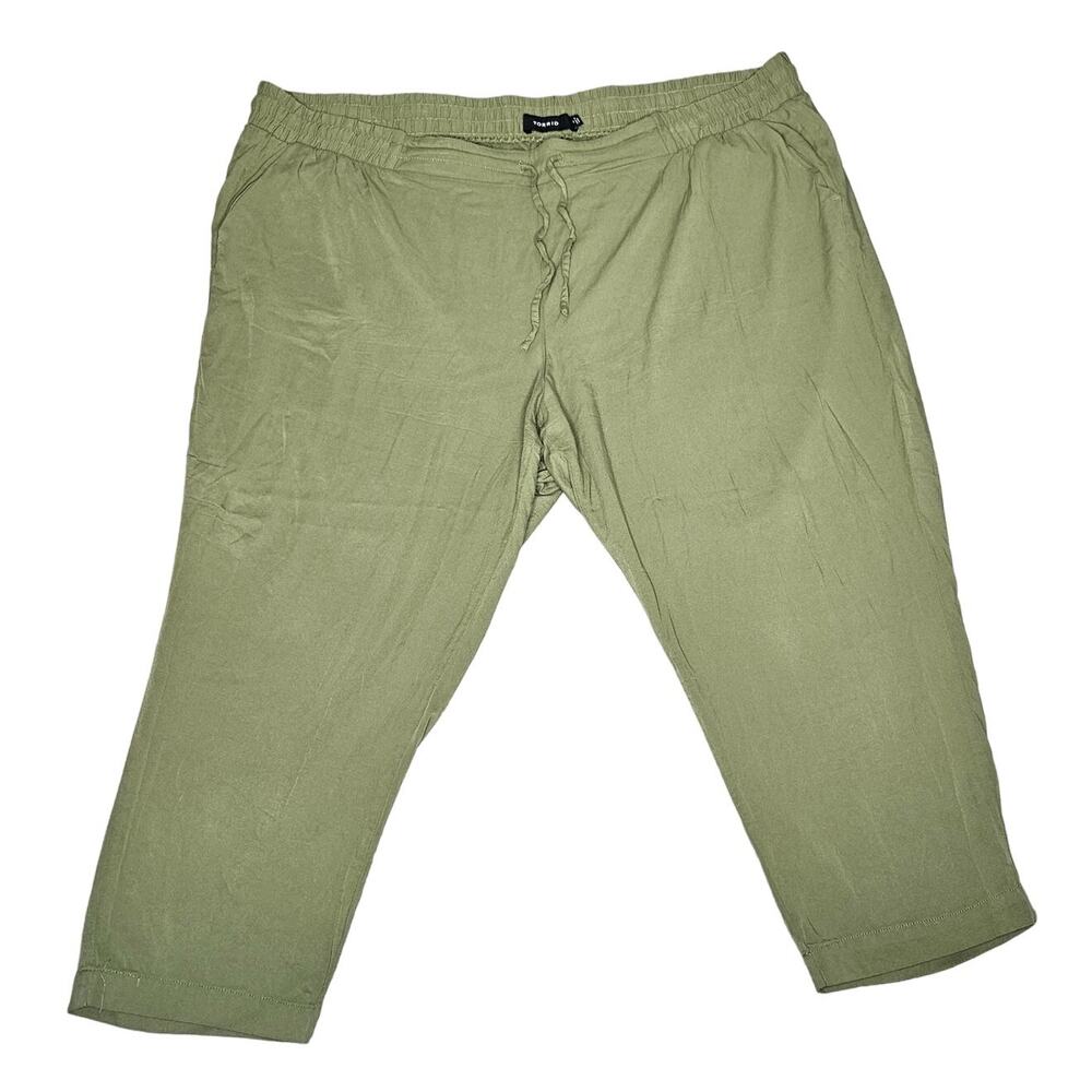 Torrid Plus Size Relaxed Tapered Stretch Challis … - image 1